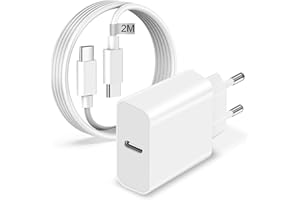 KEMPOW Caricatore iPhone 15 16 Pro Max/15 16 Plus/17/Air,20W Caricatore Rapido USB C Caricabatterie iPhone 15 Alimentatore USB C Adattatore Presa Spina Spinotto Ricarica Rapida per iPhone 15/16,iPad Pro/Air