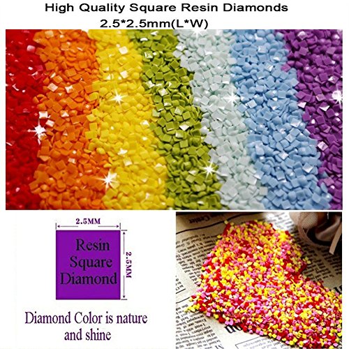 Druck DIY Diamond Painting Hund full Bereich, Kunstharz, rechteckig Stick Paste Home Decor Wall Dekorative Malerei 20X20CM - 3