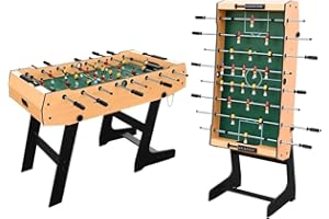 Table Baby-Foot Pliable avec Accessoires Babyfoot Plateau Pliant 121 * 61 * 81cm