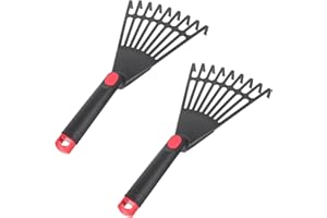 Yardenfun 2 pz Giardino Forcone Camino Pala Morta Foglia Rastrello Piccolo Rastrello per Giardinaggio Plastica Giardino Rastrelli Coltivatore Rastrello Plastica Rastrello in Plastica Rastrello Terreno