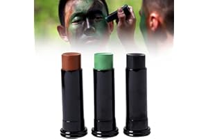NEXOLLA 3 Piezas de Pintura Facial de Camuflaje Pintura de Cara de Camuflaje Pintura Facial de Camuflaje Campo al Aire Libre Bionic Oil Camuflaje Color Pintura Facial Fanáticos del fútbol Suministro Militar