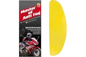XII WANG YE XII WY Universal Motorcycle Full Face Helmet Shield Anti Fog Film,Yellow Visor Lens Insert Fog Resistant Waterproof Sticker