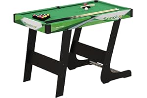 SPORTNOW Folding Pool Table Set, 104cm Mini Snooker Table with 2 Cues, 16 Balls, Chalk, Triangle, Brush, Portable Billiards Table for Youth and Adults