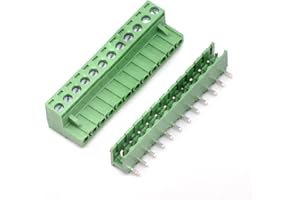 Oiyagai Lot de 5 Connecteurs de Bloc de Terminal Détachable 12 Broches Pitch 5,08mm à Angle Droit