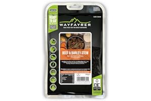 Wayfayrer Camping Food 300g Ready to Eat, Hot or Cold, Meal Pouch | Duke of Edinburgh Recommended Kit | Camping, Hiking, Fishing and Outdoor Adventures (Beef & Barley Stew)