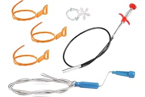 DKBT desatascador tuberias profesional manual 6 Piezas desatascador wc limpia tuberias limpiador desagües cepillo limpieza ducha para quitar el pelo de los desagües cocina baño