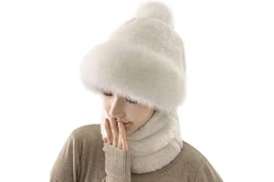 Lkdhuys Schalmütze Damen Winddichter Schal Hut 2 in 1 Frauen Flanell Schalmütze Winter Warm Ski Schal Damen Cycling Headwear Cap Ohrschutz Winddicht Hut Schal