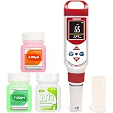 GIDIGI pH Meter EC Hydroponics Digital pH TDS EC ppm Meter | With color display, high precision pH probe for drinking water,