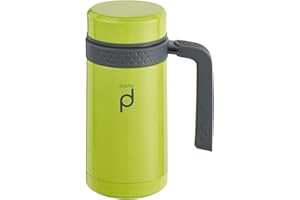 DRINKPOD Pioneer stal nierdzewna izolowana próżniowo szczelna butelka na kapsułkę na kapsułkę 6 godzin gorąca 24 godziny na zimno, zielona, 0,45 litra