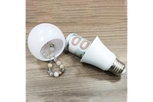 NORK Caja fuerte para desviar la bombilla, compartimento secreto oculto para guardar dinero, joyas, seguridad en el hogar