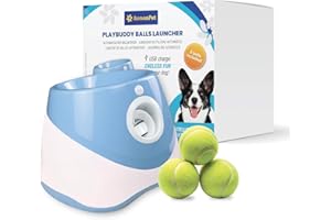 AnnonPet® Lancia Palline Automatico per Cani con Distanze Regolabili 3/6/9m, Ricarica USB, Batteria al Litio 2200mAh, Include 3 Palline da Tennis – Divertimento e Allenamento per il Tuo Cane