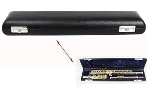 Yinfente Étui pour flûte à 16 trous - 17 trous - Pour protéger la flûte en métal - Surface en cuir - Forte lumière (16 trous)