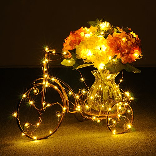 VicTsing Wasserdicht 39ft 6V String Sternenhimmel leuchten mit 240 Warm weißen LEDs, Kupferdraht, CE, RoHS, UL-Zertifizierung, DC1000mA Netzteil für draußen Indoor Hochzeit Partei DIY - 4