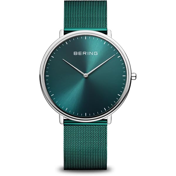 BERING Orologio Uomo Ultra Slim 18440-397 – Quarzo Giapponese, Vetro Zaffiro, Quadrante Blu, Bracciale Acciaio