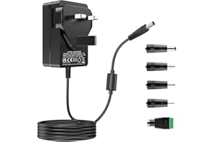 TKDY 24V 1.5A Power Supply 36W AC DC Adapter 5.5x2.5mm DC Plug for LED Strip Light, CCTV Camera, Mini-TV and more, 1.5 Amps Max