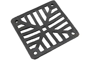 DJM DIRECT Black Cast Square Drain Grate Gully Grid Cover (5" 125mm x 10mm)