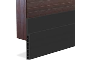 Hulameda [Upgraded] Large Gap Door Draft Stopper, 3-2/5"W Widened Door Sweep for Interior and Exterior Doors - Guard Against Drafts, Dust, Noise and Unwanted Animals| 3-2/5"W x 39"L, Black