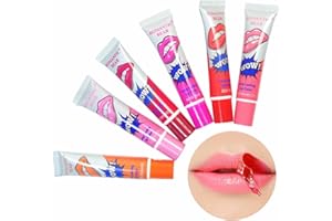 Virtcooy Buccia di rossetto per tatuaggi, Tinta labbra staccabile, Macchia per labbra Peel Off impermeabile, Colori Colorati Easy Staccabile Peel Reveal Lip Stain Per Trucco Quotidiano, 1 item