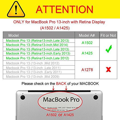 Fintie MacBook Pro 13 Retina H  lle  NO CD-ROM Drive  - Ultrad  nne Hochwertige Matt Gummierte Hartschale Tasche Schutzh  lle Snap Case f  r Apple Mac