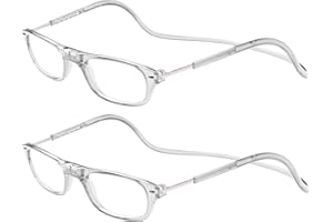 ‎TBOC TBOC Pack: Lesebrille Lesehilfe für Herren Damen – (Zwei Einheiten) Dioptrien +2.50 Transparent Fassung Stärke PC Handy Faltbar Frau Mann Magnetverschluss Clip Alterssichtigkeit Presbyopie