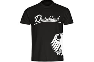VIMAVERTRIEB® Herren T-Shirt Deutschland - Adler seitlich - Männer Shirt Fanartikel