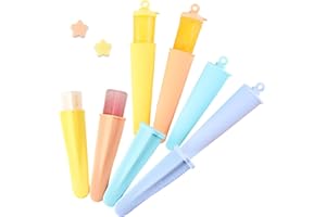 YUMSUR Eisformen Silikon, 8 Stück Wassereis Eislutscher Bunt,Wiederverwendbare Stieleisformer,EIS am Stiel Formen,Popsicle Silikonform Kinder Ice Pop Maker Set