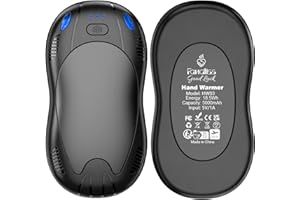 FANDLISS 2 en 1 Calentador de Manos Magnéticos con 10000mAh, Calefacción Doble Cara, 2PCS Calentadores de Manos USB Recargables con 3 Modos de Calor, Exteriores/Camping/Golf