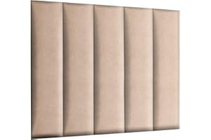 MG Design Polsterpaneel 30 x 120 cm in Beige – 3D Wandkissen fürs Bettkopfteil & Wanddeko, ohne Bohren, geräuschmindernd, fein strukturiert, pflegeleicht & Abriebfest