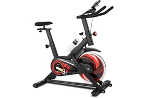 ANCHEER Vélo d'Appartement 150KG Vélos d'Appartement Inertie 15kg Velo Appartement Silencieux Stable Exercice d'Aérobie Cardio-Training Fitness pour Bureau Maison