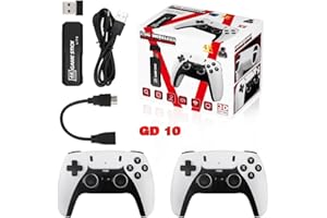 XIXIMENG Console de jeu vidéo HD rétro 4K 256 G 58000 jeux 3D intégrés + 50 simulateurs avec manette sans fil Twp