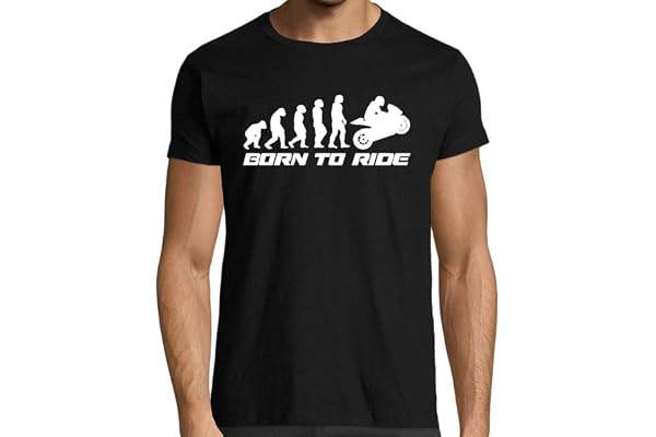 T-Shirt Noir Moto Homme Motard Born to Ride