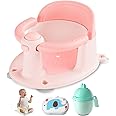 Trankerloop Baby Bath Seat, Bath Seat for Baby 6 Month & up, Baby Bath tub Seat with Suction Cups, Non-Slip, Detachable, Pink
