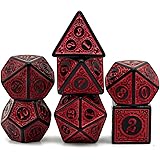 7 Pezzi Set di Dadi Poliedrici con Tasche Dadi Poliedrici a Due Colori per Dungeons and Dragons RPG DND MTG W20 W12 W10 W8 W6