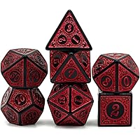 7 Pezzi Set di Dadi Poliedrici con Tasche Dadi Poliedrici a Due Colori per Dungeons and Dragons RPG DND MTG W20 W12 W10 W8 W6