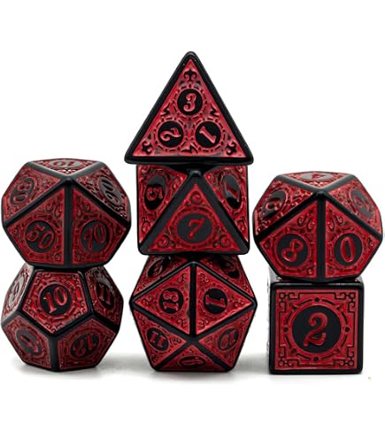 Mini Dés D&D En Métal 6mm – Coffret Complet D20 D12 D10 D% D8 D6 D4 – Portable Et Robuste – Idéal Pour Donjons & Dragons