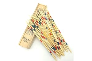 BITHAI Mikado Spiel 31 Holzstäbe 19 cm Outdoor Gartenmikado Kinder Erwachsene, Mehrfarbig (41)