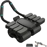 MAGIC SELECT Rodillo Abdominal con Rebote Automático | Rueda para ABS, Kit con Rodillera y Cronómetro, Entrenamiento en Casa,