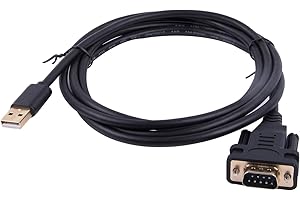 USANGREEN Câble adaptateur série USB de type C vers DB9 RS232 avec puce FTDI, compatible Win10/8/7/XP/Android/Mac/Linux/Vista, 1,8 m (USB 2.0 A mâle vers DB9)