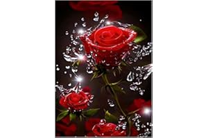MytaYt Diamond Painting Set 5D Diamond Painting Gefrorene Rose Diamant Painting Bilder Rose Flower Diamond Painting Rose für Wohnzimmer DIY Handgefertigt Wand Dekoration (30 X 40 Cm)