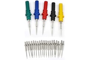 Lezed Sonda Automobilistica sonda oscilloscopio Test diagnostico Automobilistico Set di Perni di Agopuntura Strumenti per Riparazione del Test di Diagnosi 5 sonde e 20 aghi di ricambio