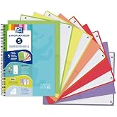 Oxford A4+ Notebook, Europeanbook 5 with 5 Separating Bags, Extra Cover, 5 x 5 Squares, 150 Sheets, Ice Mint