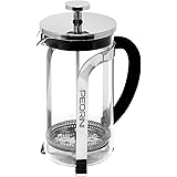 Pedrini infusiera 350 ml, Acciaio e Vetro temperato, con Filtro e premitore