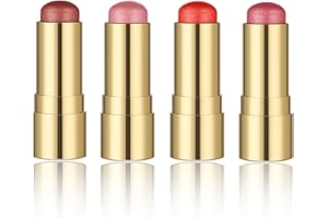 BeauFairy Bâton de Fard à Joues, 4 Pièces, Face Blush Stick, Léger, Longue Durée, Anti-bavure, Aspect Naturel, Facile à Utiliser, Blush Cosmétiques pour Les Joues, Les Yeux et Les Lèvres (A)