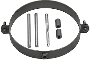 AdoroSol Vertriebs GmbH Ofenrohr Rohrhalter 150 mm Schwarz Rohrschelle Wandhalter