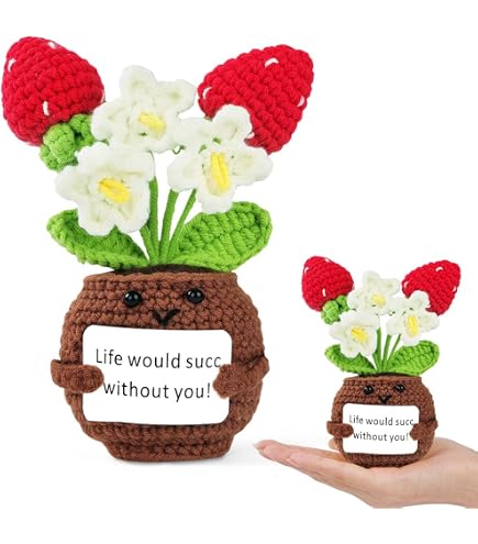 Tartaruga All'uncinetto TOYMIS Con Cappello Di Paglia E Girasole | Portafortuna Positivo 12x7x5 Cm | Regalo Significativo