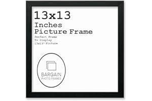 BARGAIN SHOP AZ 13x13 Inches Black Square Photo & Picture Frame Home Decor Poster Frame (13x13 Inches, Black)