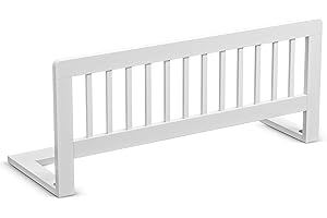 CADANI Kinder Bettgitter 90x40 cm - Baby Bettschutzgitter klappbarer Rausfallschutz aus Massivholz für Elternbett und Kinderbett - weiß