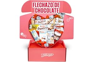 BELROS Surtido de Chocolates. Incluye Caja con Forma de Corazón. Especial San Valentin. Idea para Regalo Romantico, Navidades, Ocasión Especial. Ideal para Parejas, Dia de la Madre