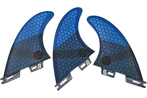 UPSURF Tabla de Surf FCS II Aletas G5/G7 Tres Aletas Panal + Fibra de Vidrio