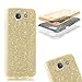 Produktbild Galaxy A5 2017 Hülle, MOMDAD Kristall Glänzend Schutzhülle für Samsung Galaxy A5 2017 A520 Handyhülle Glitzer Glitter TPU Silikon Bling Weich Rückseite Case Cover Telefonkasten Abdeckung Schutz Kratzfeste Stoßdämpfende Handy Schale Tasche Bumper - Gold